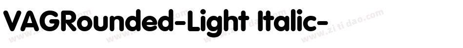 VAGRounded-Light Italic字体转换
